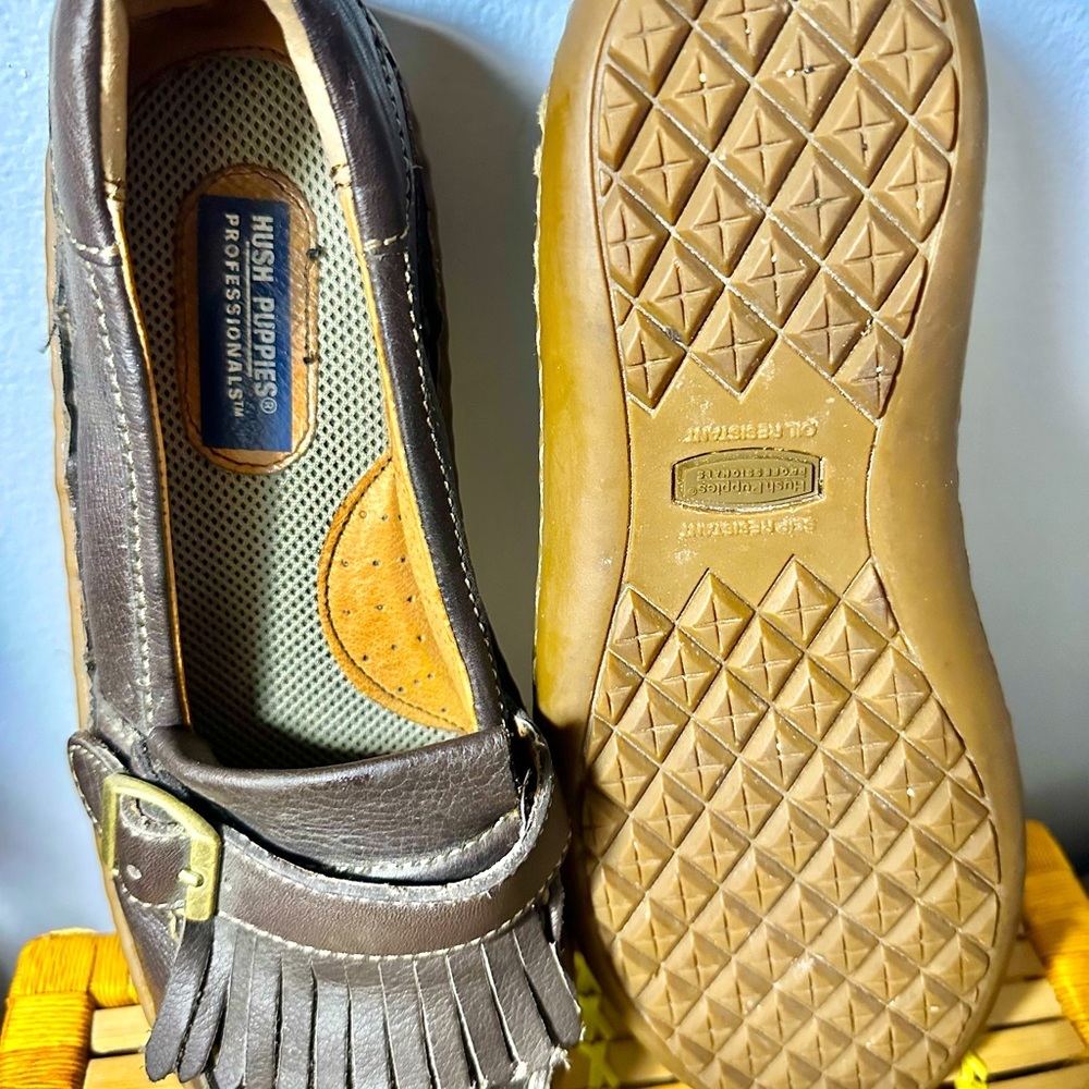 HUSH PUPPIES Professionals Vintage Mocasines Shoes color Brown Size 8 - Picture 4 of 5